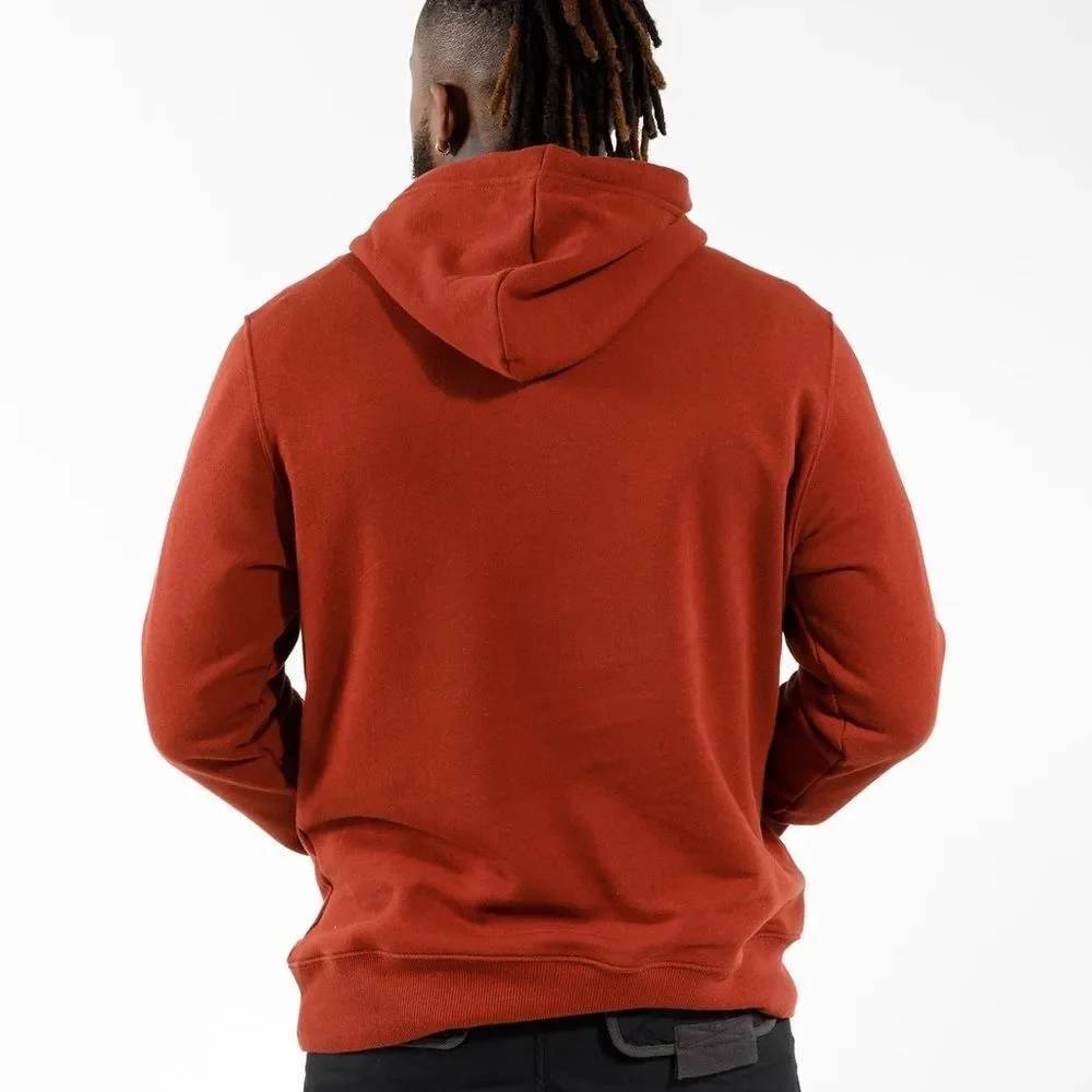 North Face Red’s Never Stop Exploring Hoodie Burnt Orange/Red Mens Size S